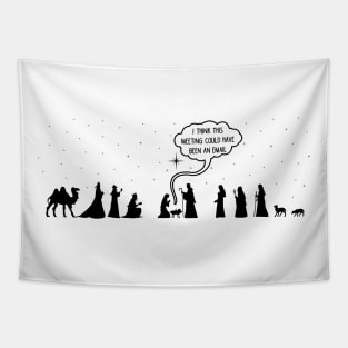 Funny Christmas Nativity Men Women Meme Dad Joke Christmas Tapestry