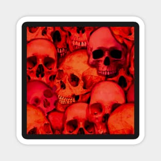 Tiling Red Skull Pattern - Blood and Gore Magnet