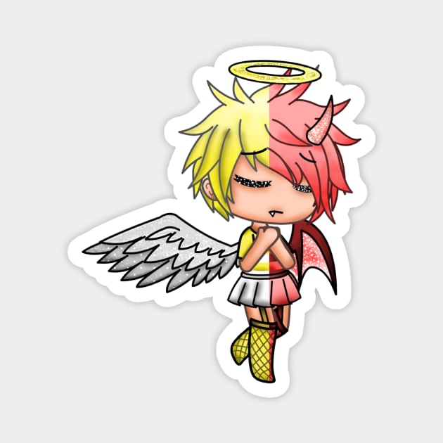 Gacha Life Half Demon, Half Angle Magnet by I'm_Bored_So_Im_Doing_This