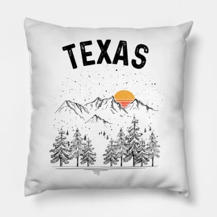 Texas State Vintage Retro Pillow