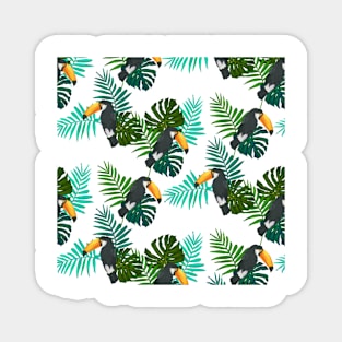 Exotic Toucan Bird Colorful Bill Tropical Floral Plant Gift Magnet