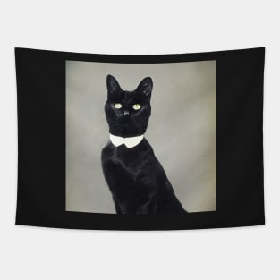 Dignified Black Cat Butler Photograph Tapestry