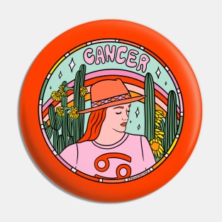 Cancer Cowgirl Pin