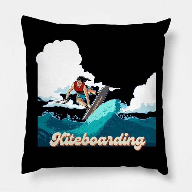 kiteboarding Pillow by Mkstre