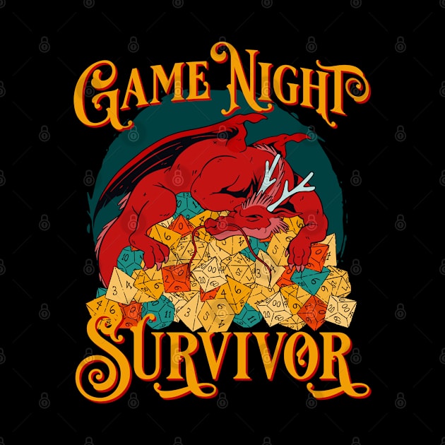 Funny Family Board Night Game Host Dragon Lover by Emmi Fox Designs