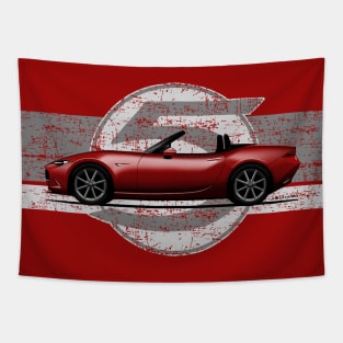 My drawing of the iconic Japanese roadster sports car ND with background 5 Tapestry