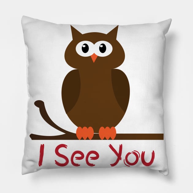 I See You Pillow by Yus Made