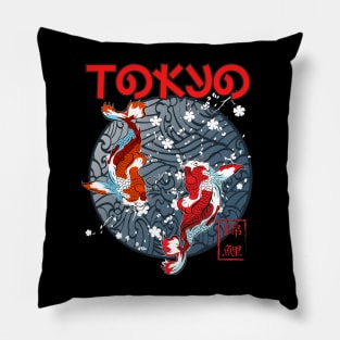 Koi Fish Japan Style.Japan traditional and couture. Pillow