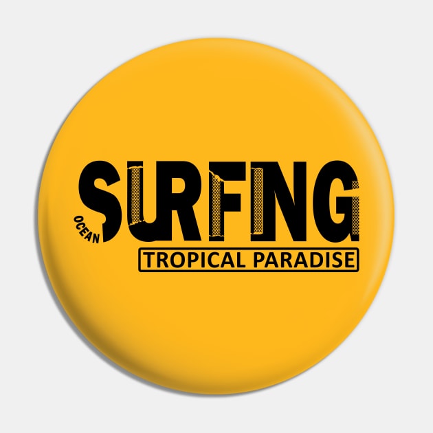 Surfing Ocean Pin by Raintreestrees7373