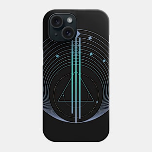 Geometric galaxy blue modern Phone Case