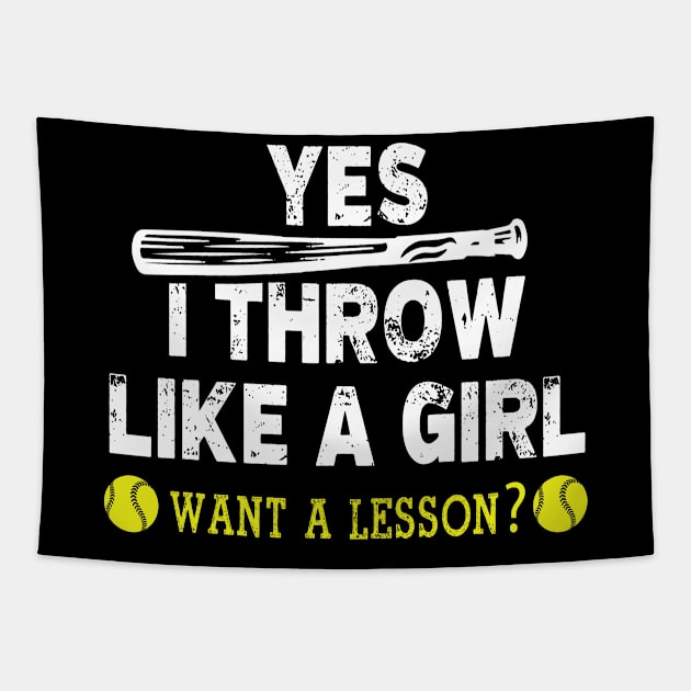 Softball Shirts For Girls, Softball Tshirts For Women Tapestry by JaroszkowskaAnnass