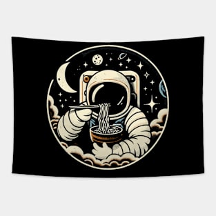 Astronaut Eats Ramen Kawaii Anime Space Funny Space Tapestry