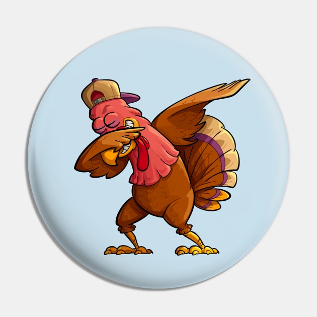 dabbing turkey Pin by Mako Design 