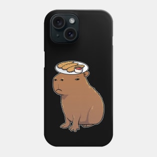 Capybara with Chicken Tenders on its head Phone Case