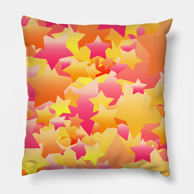 Bubble Stars Sherbet Pillow by BlakCircleGirl