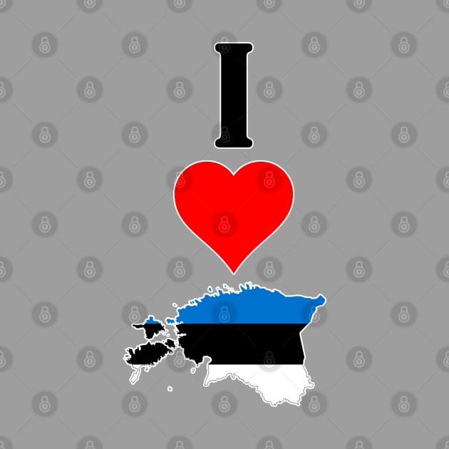 I Love Estonia Vertical I Heart Country Flag Map by Sports Stars ⭐⭐⭐⭐⭐