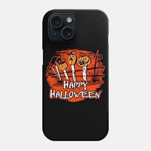 Happy Halloween Pumpkins and Black Cats Phone Case