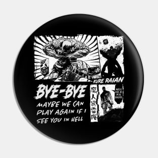 Raian Kure Brutality Ashura Kengan Manga Anime BW Pin