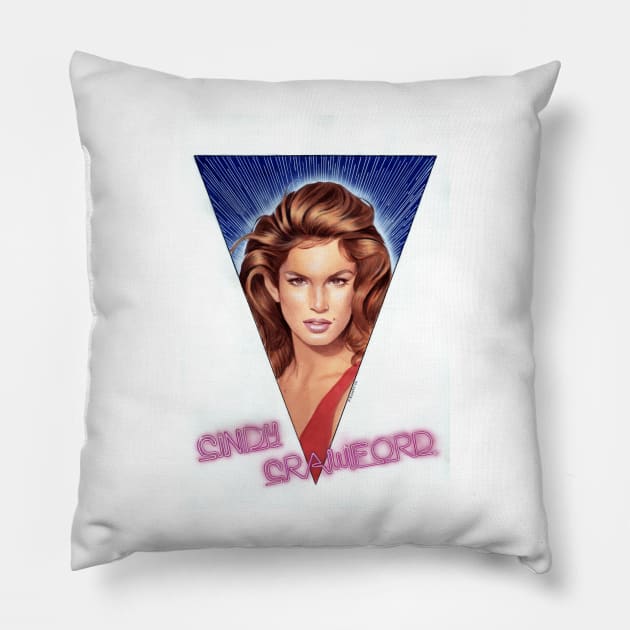 Cindy Crawford Pillow by Pablo Romero Art