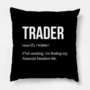 Funny Trader Definition Pillow