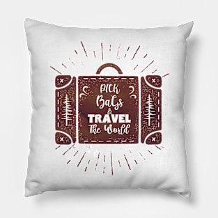 Pick Bags & Travel The World Pillow