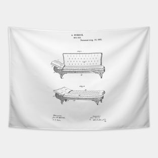 Sofa bed Vintage Patent Hand Drawing Tapestry