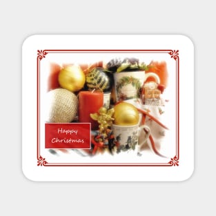Vintage Christmas with text Magnet