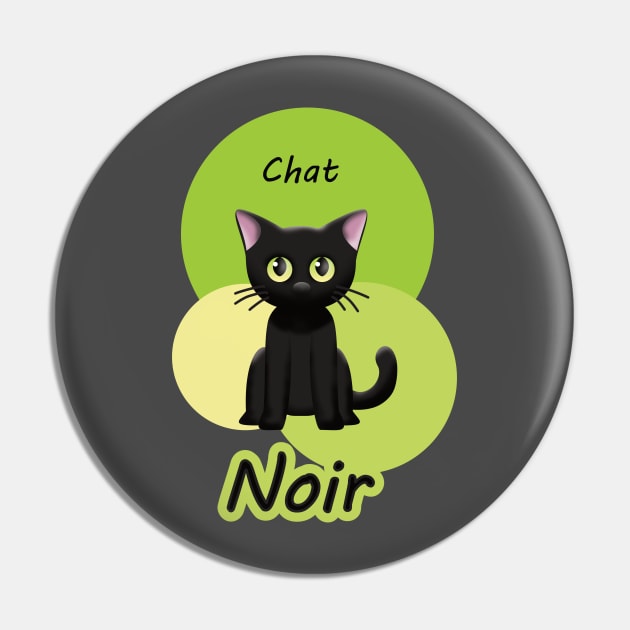 Colorful Chat Noir Pin by ATG Designs