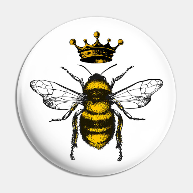 Funny Queen Bee Crown Cute Gift For Women Beekeeper Queen Bee Beehive Bee Keeping Gift Pin Teepublic