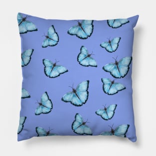 Blue butterfly pattern Pillow