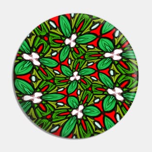 Colorful Glass Flower Pattern Pin