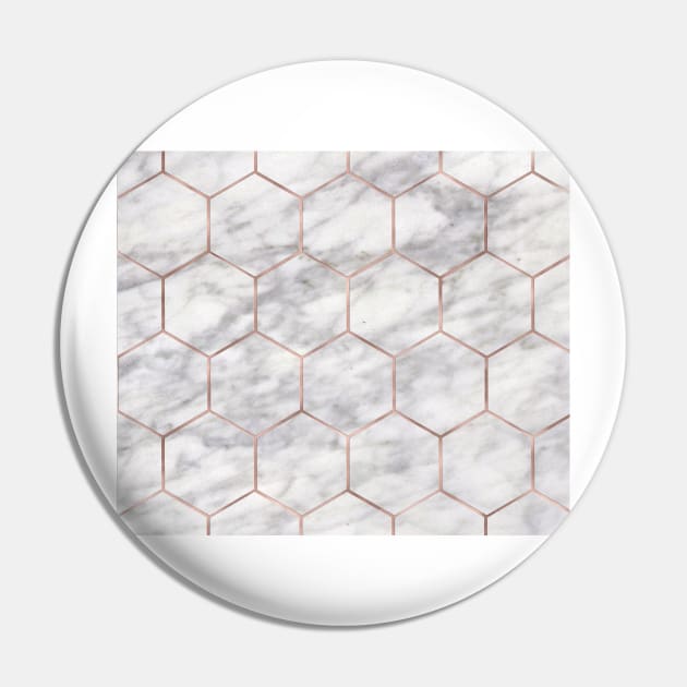 Marble rose gold hexagons Pin by marbleco