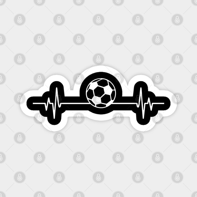 Soccer heartbeat - Cool Funny Soccer Lover Gift Magnet by DnB