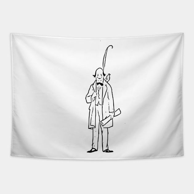 Feather Man Tapestry by xam