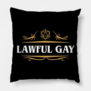 Lawful Gay Alignment Tabletop RPG Gaming Pillow