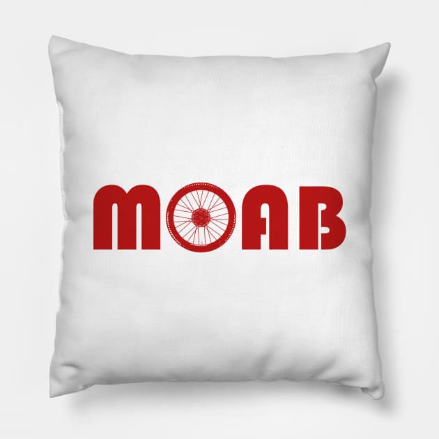 Moab (Bike Wheel) Pillow by esskay1000