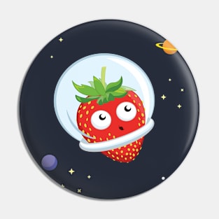 Spacey Strawberry Pin