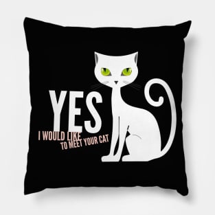 Yes I would like to meet your cat Pillow