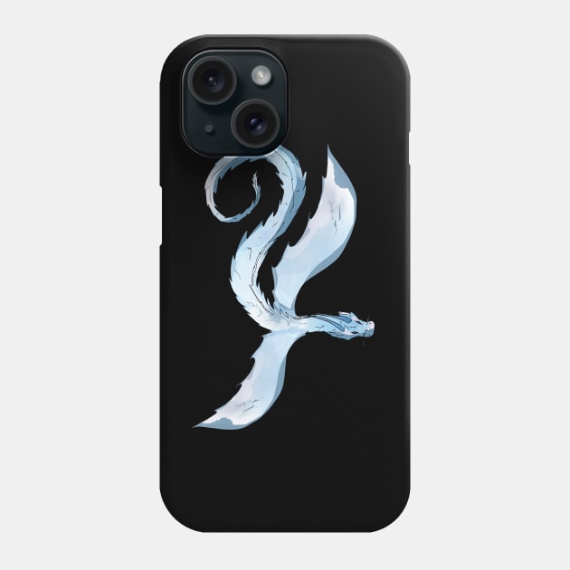 licht blue dragon black Phone Case by oniadragon