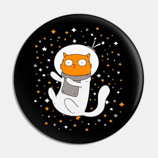 Cat in space Pin