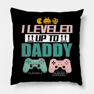 I Leveled Up To Daddy 2024 Soon To Be Dad Fathers Day Pillow