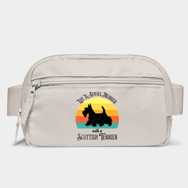 Life Is Always Merrier With A Scottish Terrier fun design by Luxinda