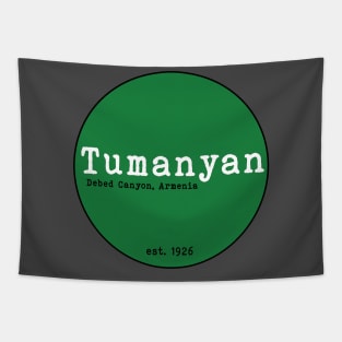 Tumanyan Town T-shirt with small circle on chest Tapestry