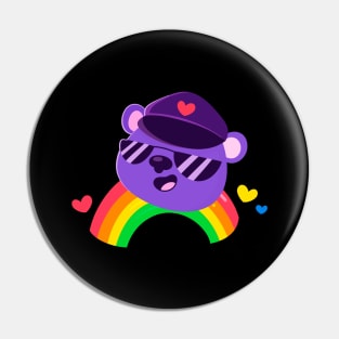 Gay Bear LGBTQ Pride Rainbow Equality Pin