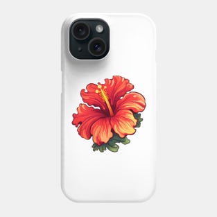 Red Hibiscus Flower Phone Case