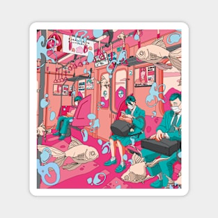 Kaerimichi | way home (pink version) Magnet