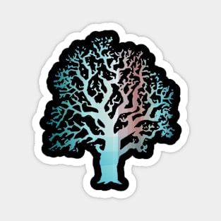 Tree Figure with Abstract Texture (antipodal 05) Magnet