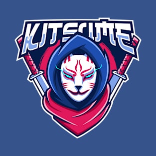 kitsune ninja mask japan character T-Shirt