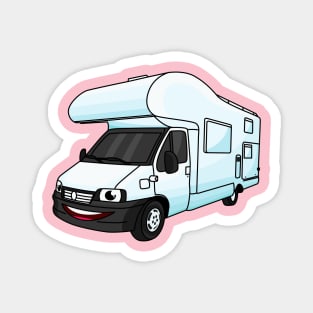 Happy campervan cartoon illustration Magnet