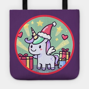 Cute Christmas Unicorn Tote